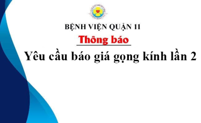 Thông báo yêu cầu báo giá gọng kính lần 2